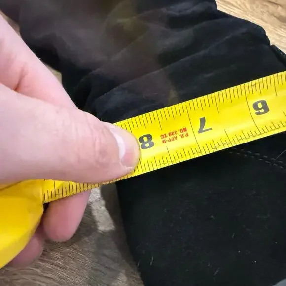 Gianni Bini Knee High Slouch Boots Women's Black Suede Size 8? Worn Very Little - Picture 7 of 8